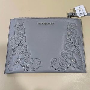 Michael Kors Gray Leathers Wristlet NWT